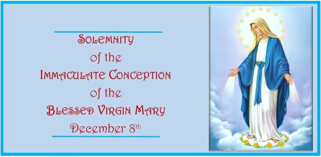 Solemnity Of The Immaculate Conception Mass Times | Parish Of Athy